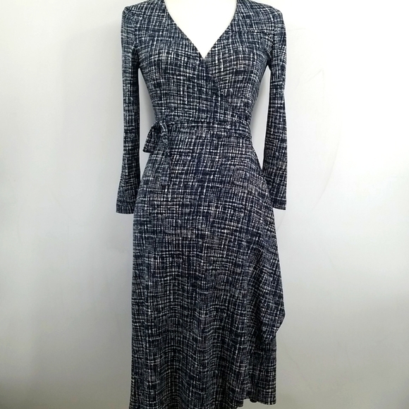 BCBGMAXAZRIA Wrap Dress with Assemetric Hemline - Picture 1 of 10